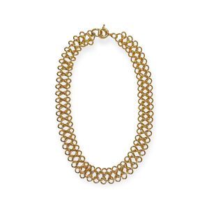 Vintage Gold Plated Chainmail Chain Necklace, Unisex